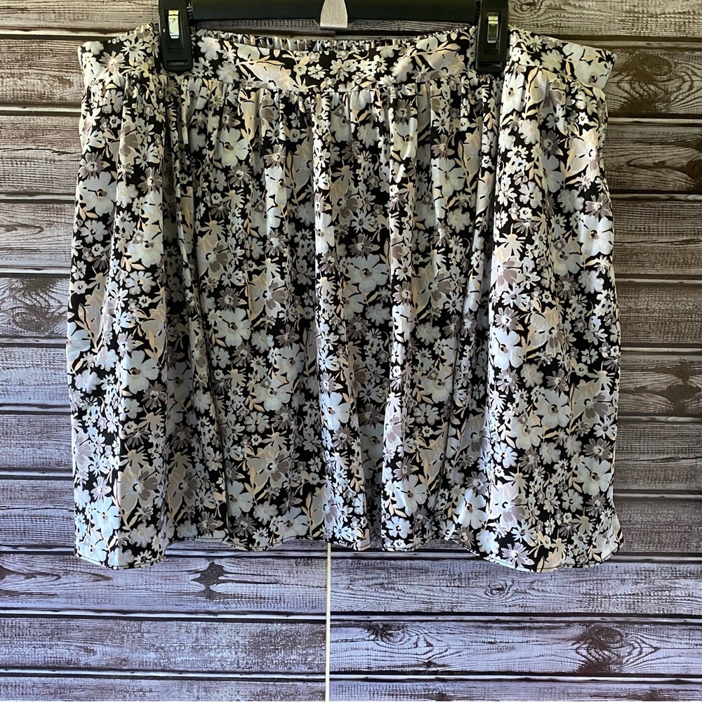 LC Lauren Conrad Women's Floral Print Pull-On Skirt Size XXL